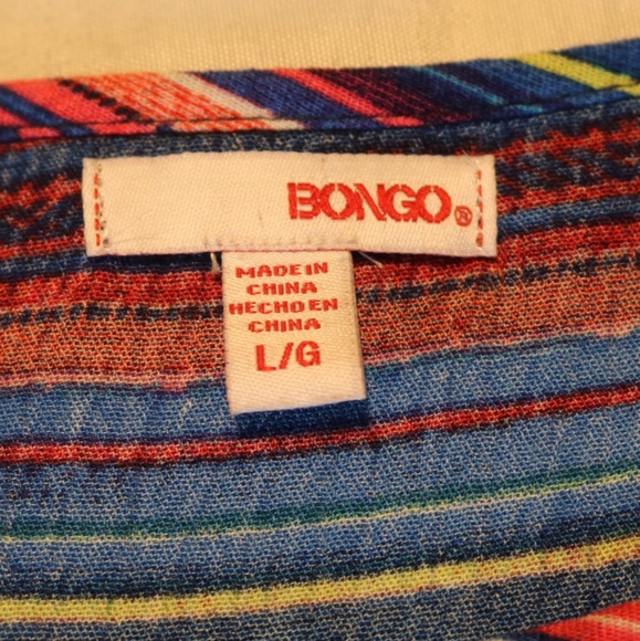Bongo Striped Peplum Top - Picture 6 of 8